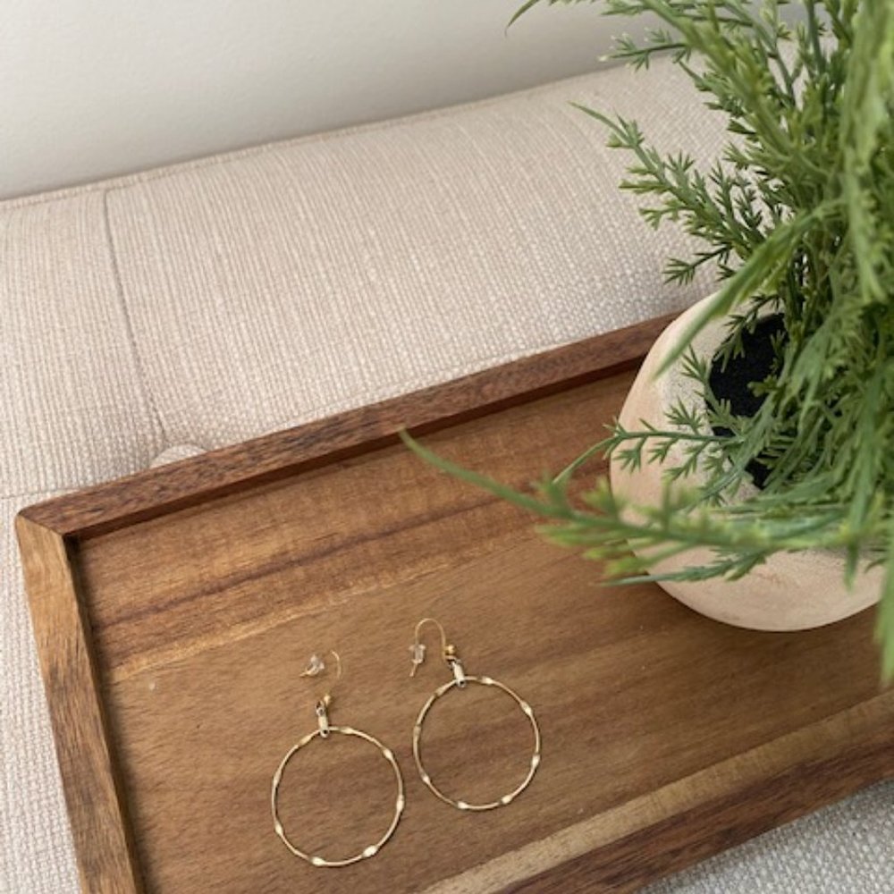 Gold hoop earrings
